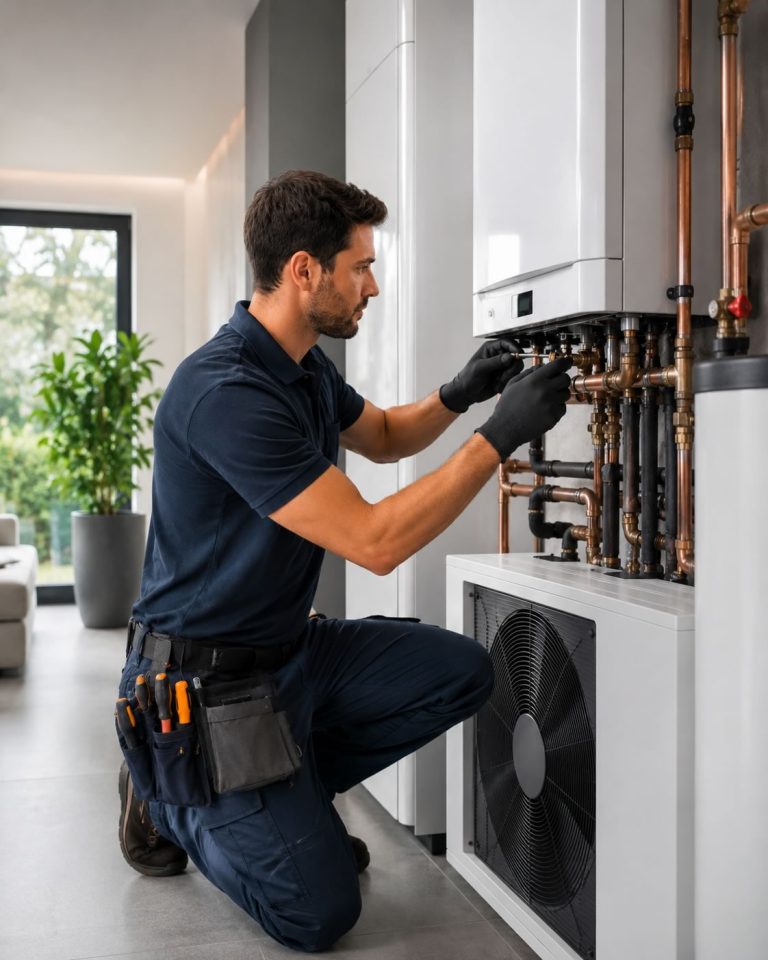 Installazione pompa di calore in villetta
